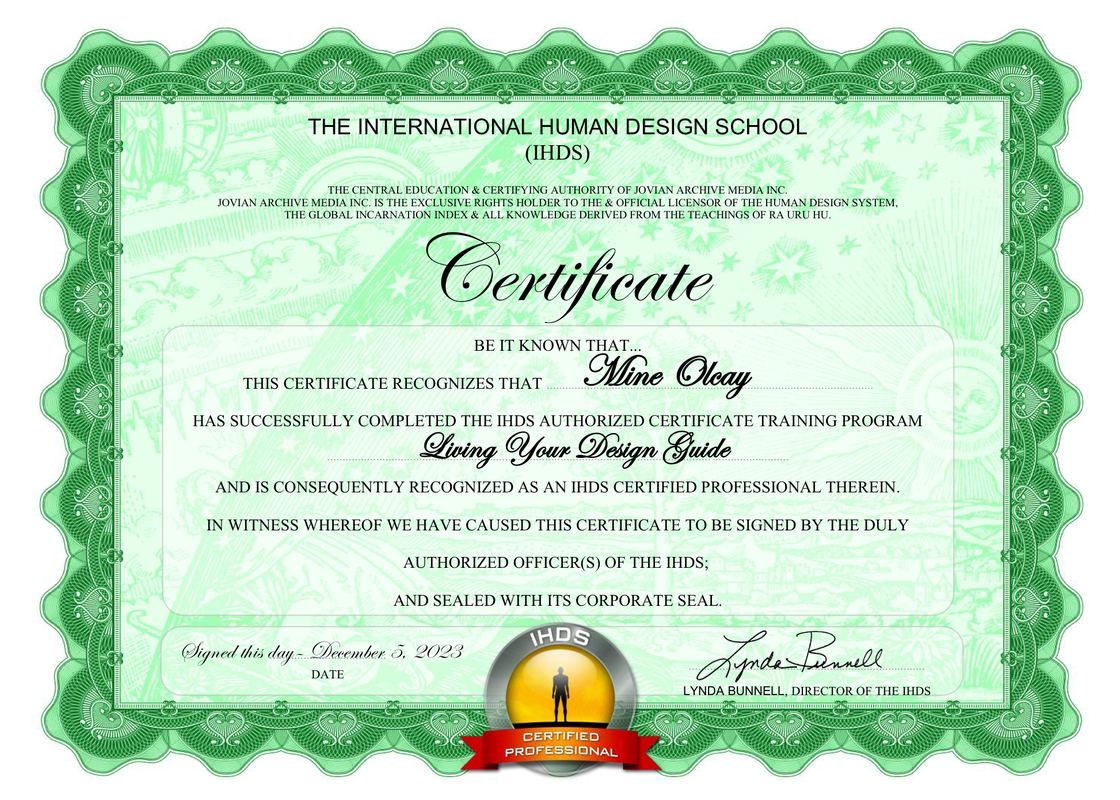 Living Your Design Guide — International Human Design School sertifikası